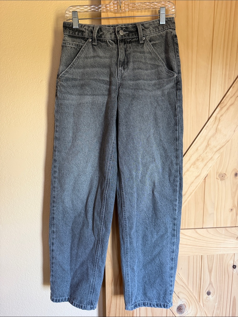 wild fable Straight-Leg Washed Gray Jeans